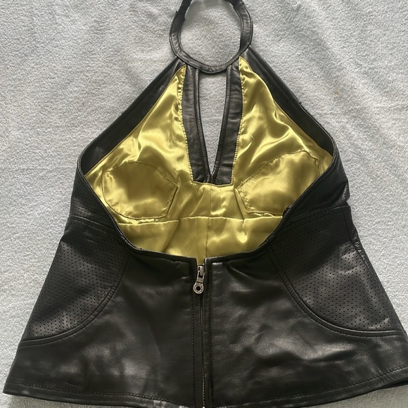 Women's Harley Davidson, leather halter top - Picture 3 of 12
